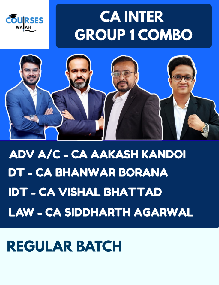 CA Inter Group 1 Full Course Combo By CA Aakash Kandoi, CA Bhanwar Borana, CA Vishal Bhattad and CA Siddharth Agarwal