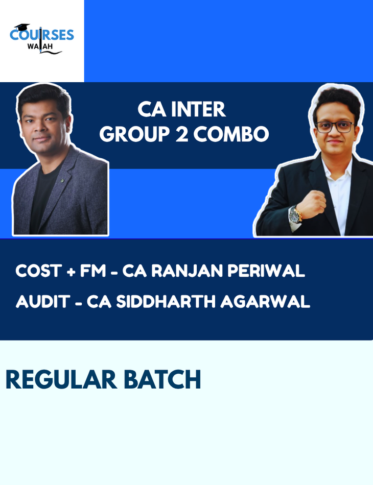 CA Inter Group 2 Full Course Combo By CA Ranjan Periwal and CA Siddharth Agarwal (Cost, FM & Audit)