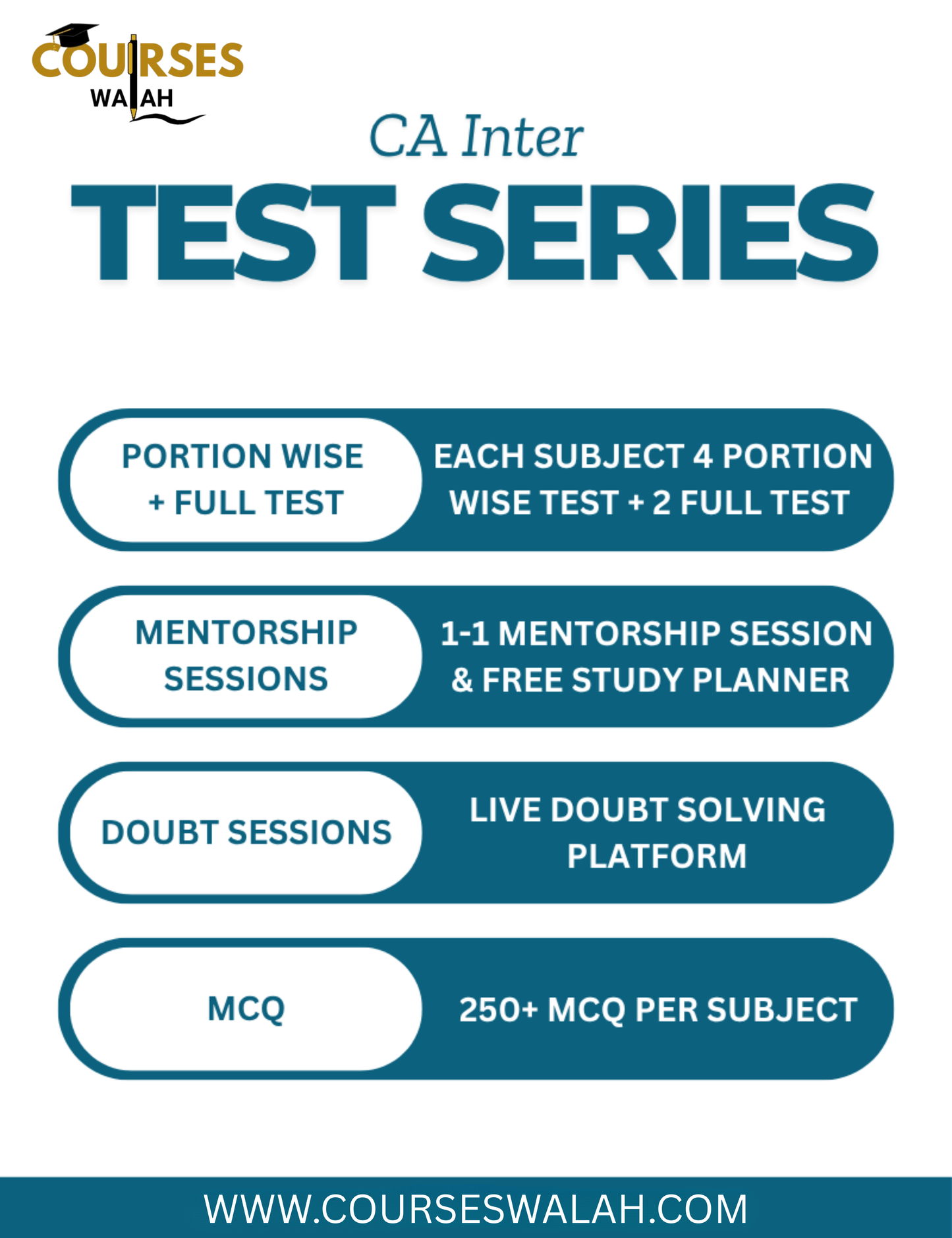 CA Inter Full Group Portion Wise with Full Test Series for Jan 26