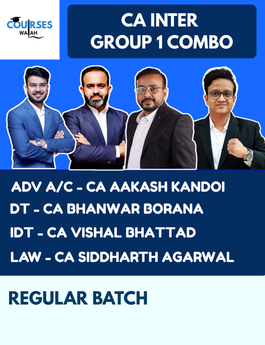 CA Inter Group 1 Full Course Combo By CA Aakash Kandoi, CA Bhanwar Borana, CA Vishal Bhattad and CA Siddharth Agarwal