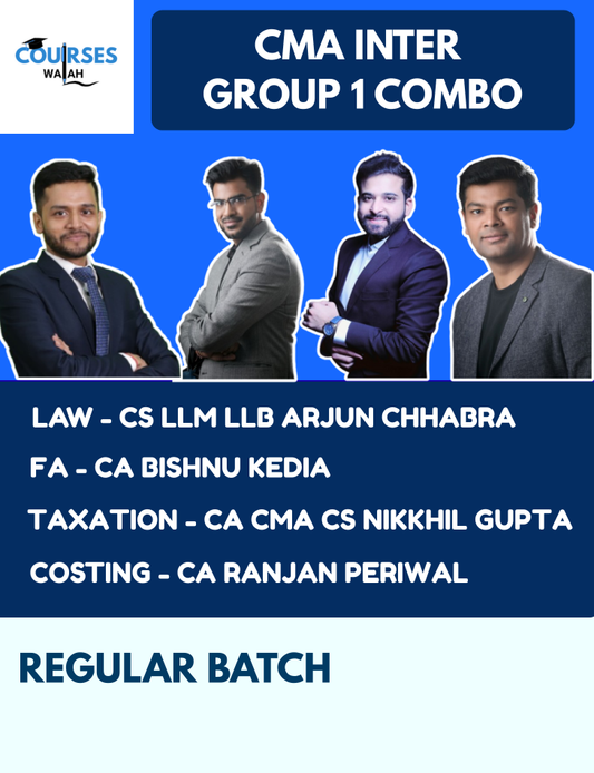 CMA Inter Group 1 Full Course Combo By CA Ranjan Periwal, CA Bishnu Kedia, CA Nikkhil Gupta and CS LLM LLB Arjun Chhabra