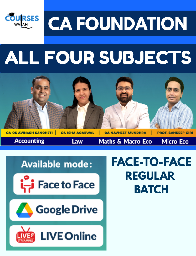 CA Foundation All Subjects Combo (Regular Batch) May 2026 & Onwards - Navin Classes (FACE-TO-FACE)