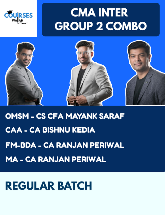 CMA Inter Group 2 Full Course Combo By CA Ranjan Periwal, CA Bishnu Kedia and CA CFA Mayank Saraf