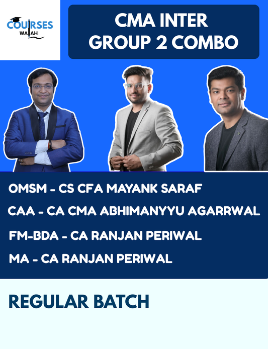 CMA Inter Group 2 Full Course Combo By CA Ranjan Periwal, CA CMA Abhimanyyu Agarrwal and CA CFA Mayank Saraf