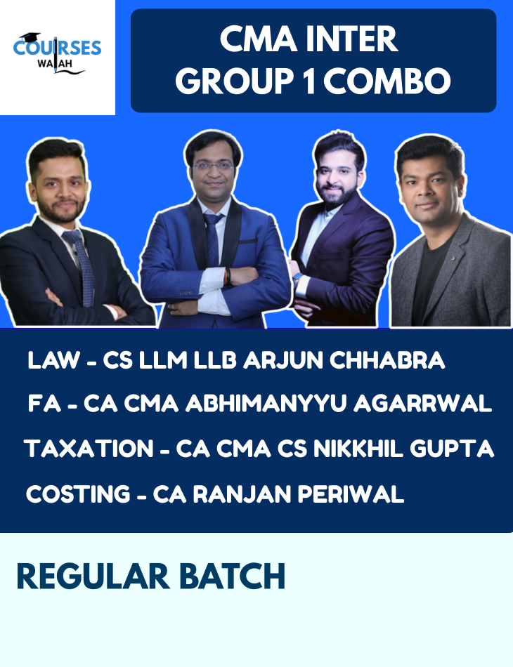 CMA Inter Group 1 Full Course Combo By CA Ranjan Periwal, CA CMA Abhimanyyu Agarrwal, CA Nikkhil Gupta and CS LLM LLB Arjun Chhabra