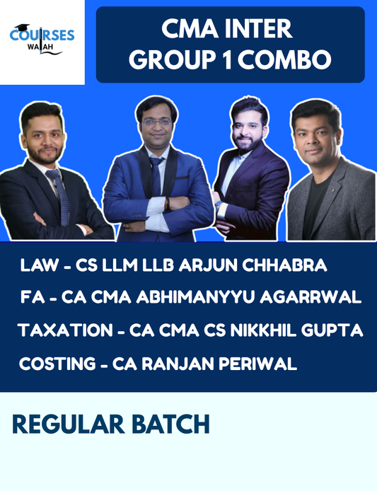 CMA Inter Group 1 Full Course Combo By CA Ranjan Periwal, CA CMA Abhimanyyu Agarrwal, CA Nikkhil Gupta and CS LLM LLB Arjun Chhabra